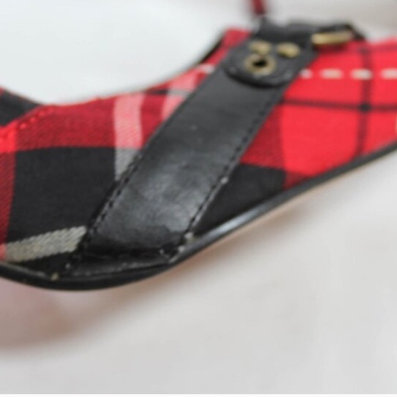 Wild Rose Y2K Vintage style (7.5) Red Tartan Plaid Pointy Toed High Heels NWOT - Picture 7 of 12